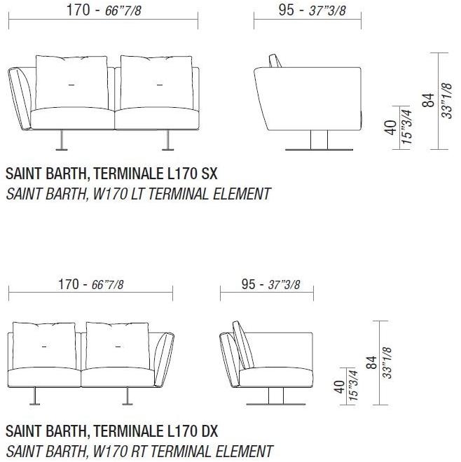 ESTEL GROUP Модульный диван со съемным чехлом из ткани Saint barth sun-id-1511552 - Вид №5