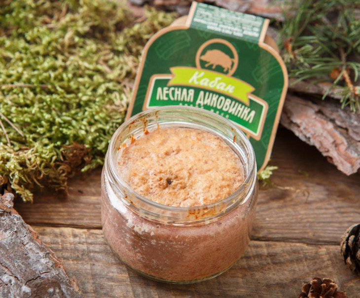 3328 Паштет из мяса кабана с сушеными яблоками (стекло) Вкусляндия  - Вид №1