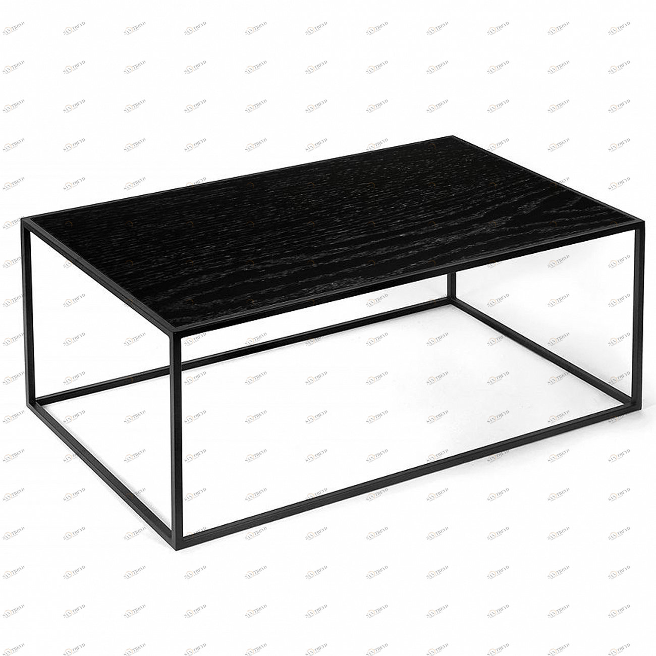 Журнальный столик прямоугольный с топом черный дуб 80 см Darmian into black INTELLIGENT DESIGN  260832 Черный 