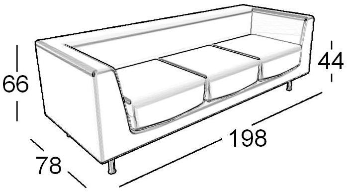 Luxy 3-х местный мягкий диван Cube sun-id-1513590 - Вид №2