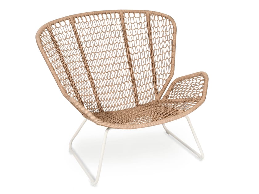 Тканевое садовое кресло с подлокотниками FISCHER MÖBEL Wing Light ARCH-00078282