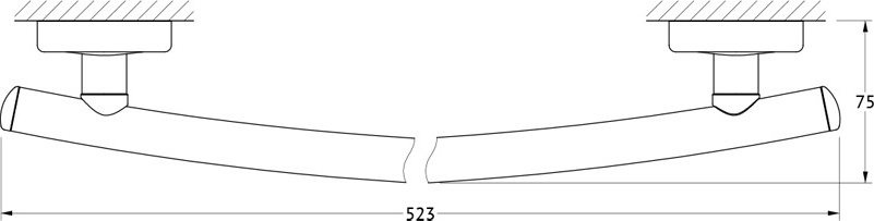 NSS61 Штанга для полотенца 53 cm FBS Ellea - Вид №1