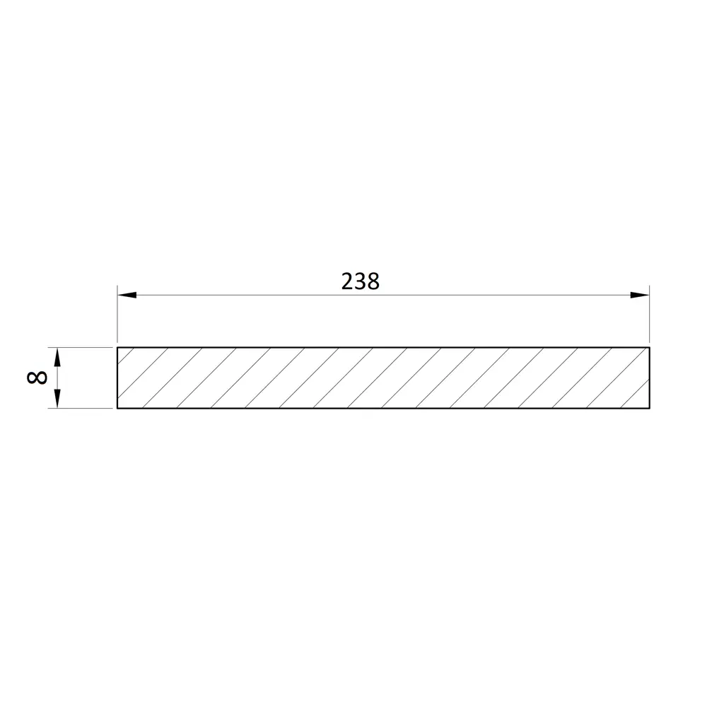 Добор 2050x238х8 мм финиш-бумага ламинация цвет капучино КРОНОПРОФИЛЬ STLM-2186836 - Вид №2