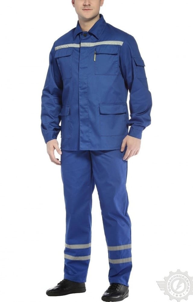 65537 Костюм "Эксперт-2" с СВП василек  Летняя спецодежда  размер 56-58/182-188  - Вид №11