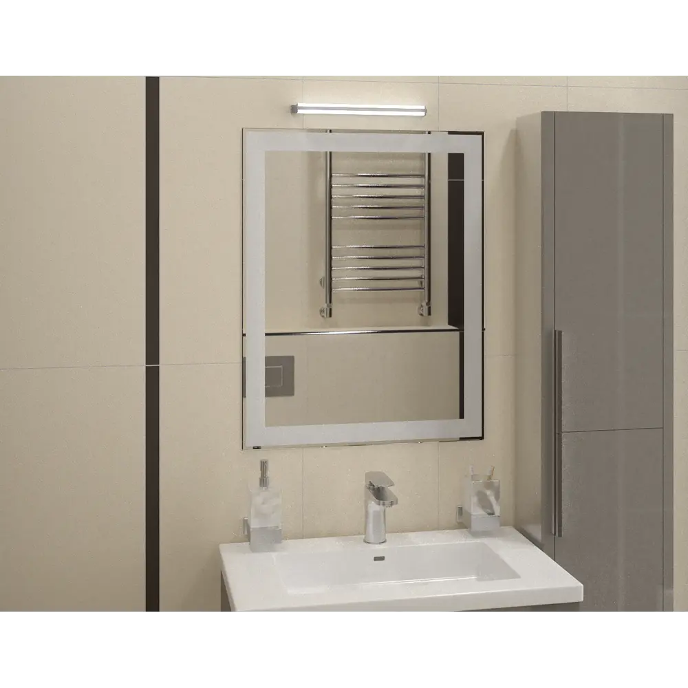 82261799 Зеркало для ванной Сапфир 53.5x68 см цвет прозрачный STLM-0992381 Santreyd