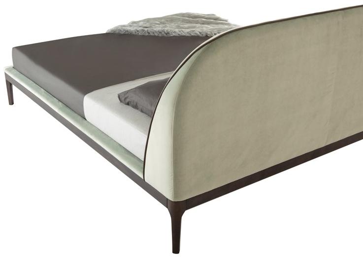 Tonin Casa Двуспальная кровать из бархата с мягким изголовьем sun-id-1420877 - Вид №2