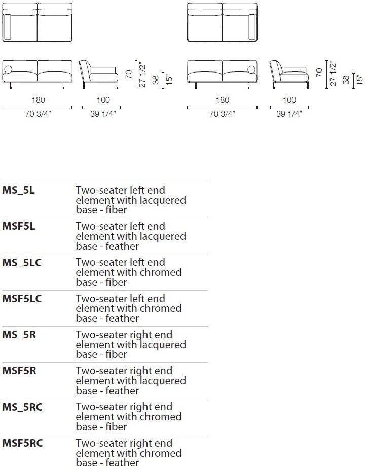 Cappellini Модульный диван со съемным чехлом Cap martin sunset sun-id-1481294 - Вид №16