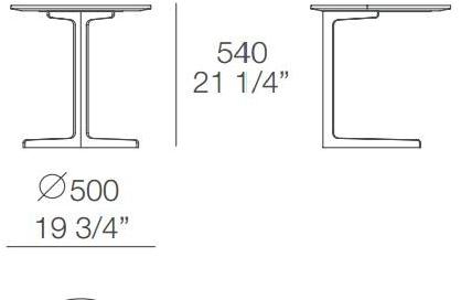 Poliform Круглый лакированный журнальный столик из мдф sun-id-1465398 - Вид №1
