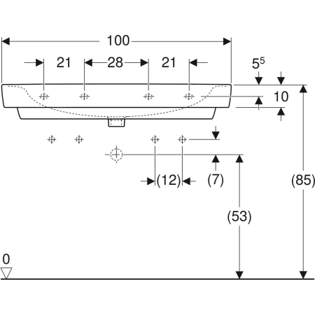 501.724.00.1 Накладная раковина Geberit Renova Plan Geberit  - Вид №39