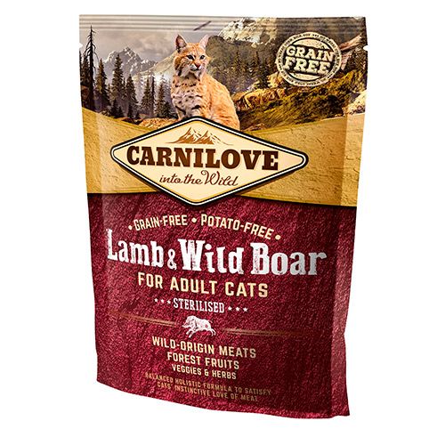 ПР0037847 Корм для кошек Carnilove для кастрир.котов, ягненок и дик.кабан Brit 