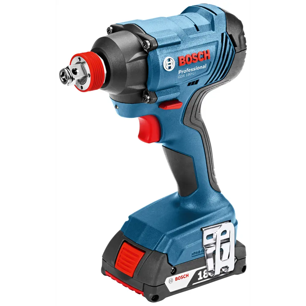 Гайковерт ударный Bosch GDX 180-Li Professional, 06019G5223, 18 В Li-Ion 2x2 Ач, 180 Нм BOSCH PROFESSIONAL STLM-2008136