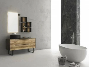 LEGNOBAGNO Мебель для умывальника напольная одинарная с ящиками Life