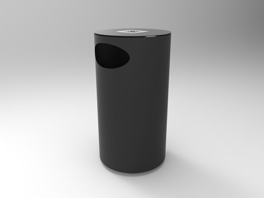 Наружная стальная корзина для мусора с крышкой с пепельницей CITYSì TIMMY ARCH-00049255