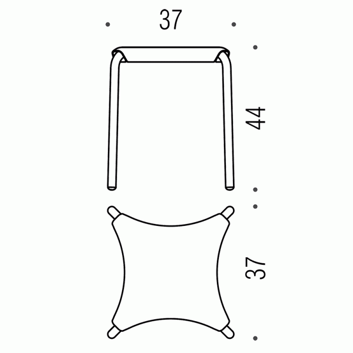 B9955 Contract Табурет пластиковый COLOMBO COMPLEMENTI Colombo Design - Вид №1