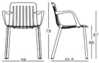Magis Садовый стул из литого алюминия с подлокотниками sun-id-1425444 - Вид №4