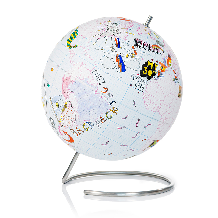 Глобус для разукрашивания Journal большой SUCK UK SKGLOBEGRID1 - Вид №4