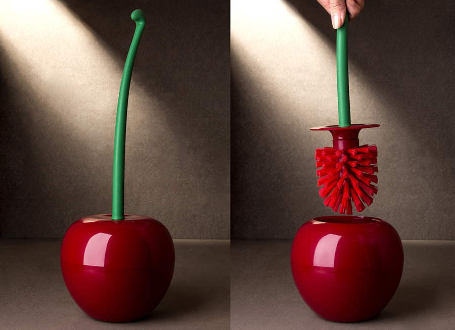 Ёршик туалетный cherry QUALY  253526 Красный  - Вид №1