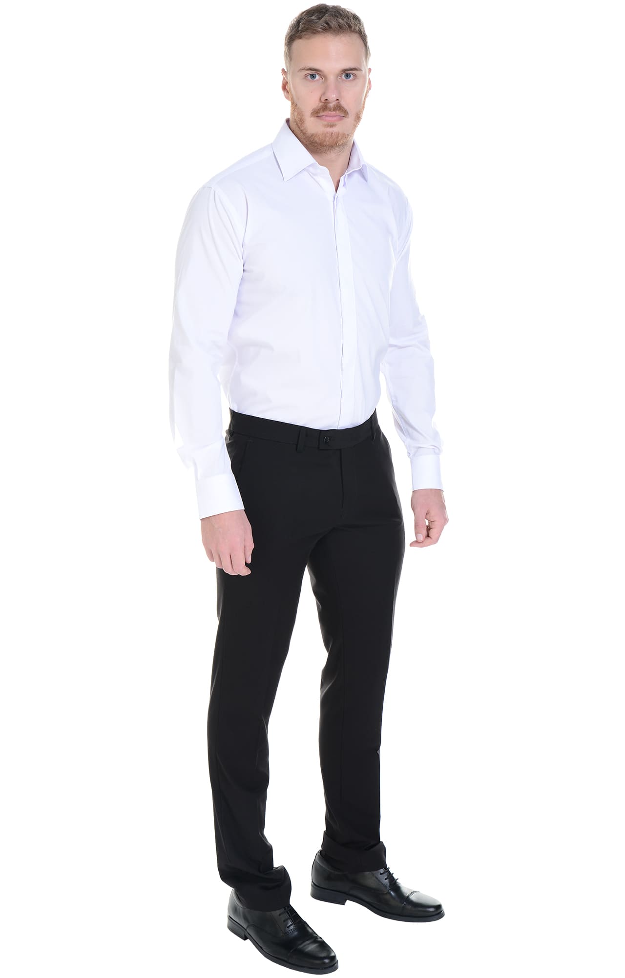 62461 Рубашка мужская  white El-Risto  Корпоративная одежда  размер 39/176-182  - Вид №6