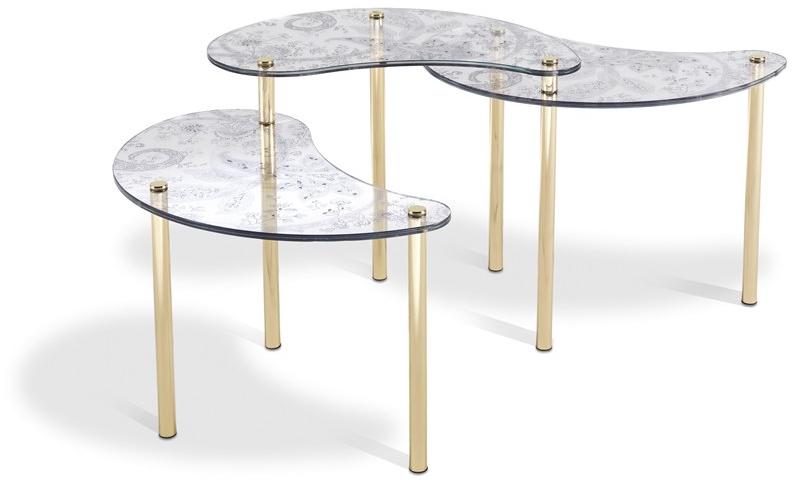 ETRO Home Interiors Журнальный столик из латуни и стекла  E.kri.231.b  - Вид №2