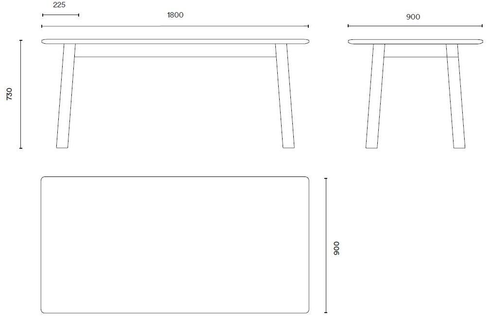 Hem Прямоугольный деревянный обеденный стол Alle sun-id-1365780 - Вид №4