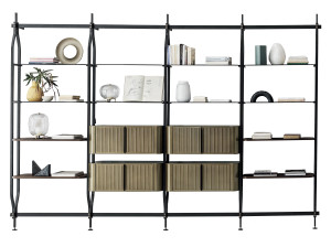 Стальной книжный шкаф