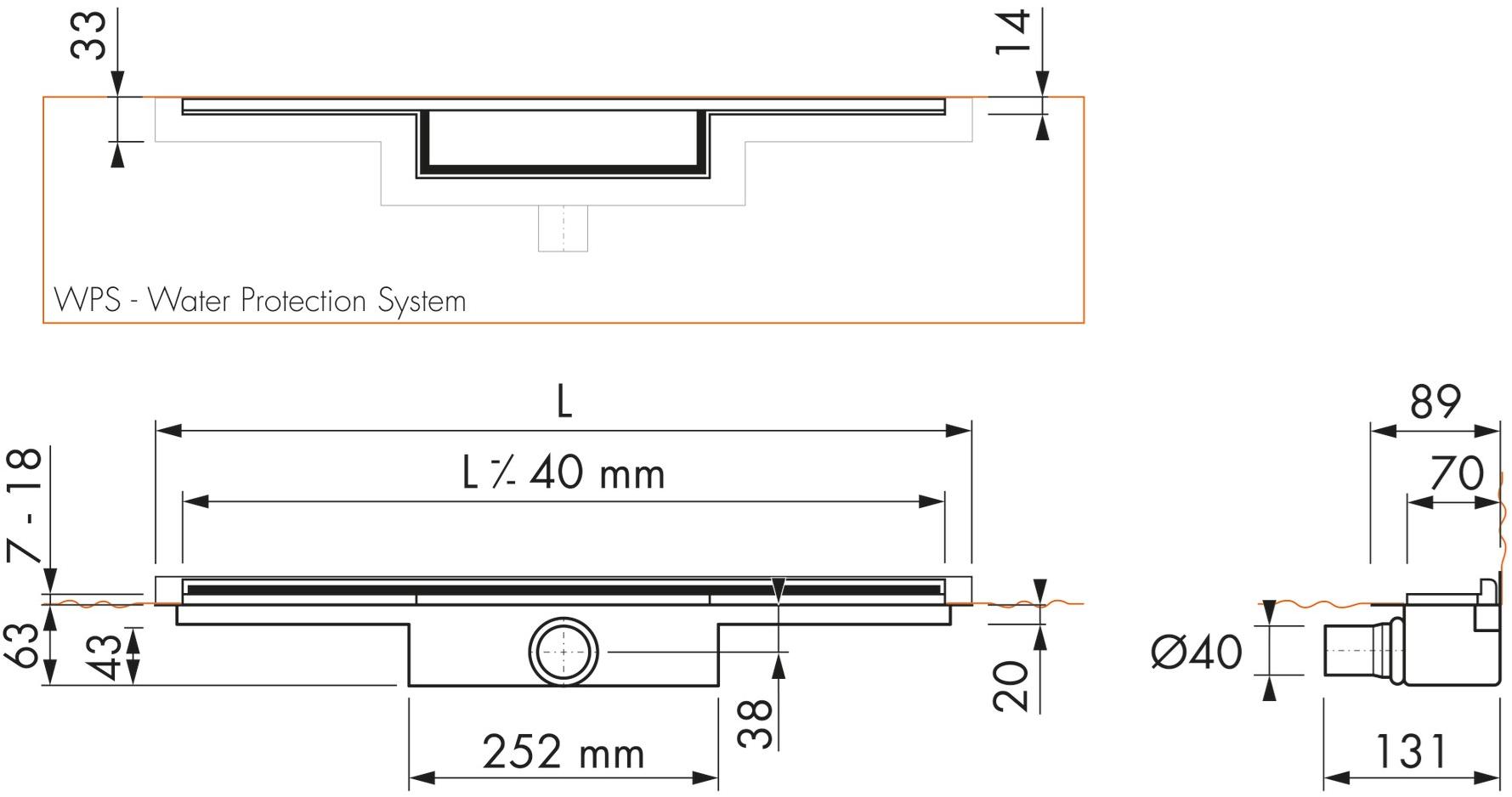 ESS Easy Drain Слив для душа M-line sun-id-1409346 - Вид №4