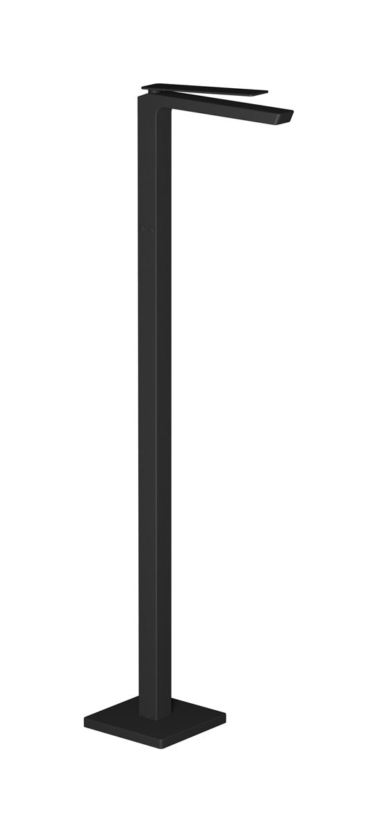 Высокий смеситель для напольной раковины в комплекте с донным клапаном. WE ARE IB k3299np Matt Black K3