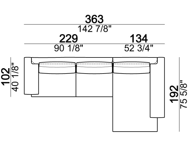 Секционный диван из ткани Arketipo EGO ARCH-00102437 - Вид №20