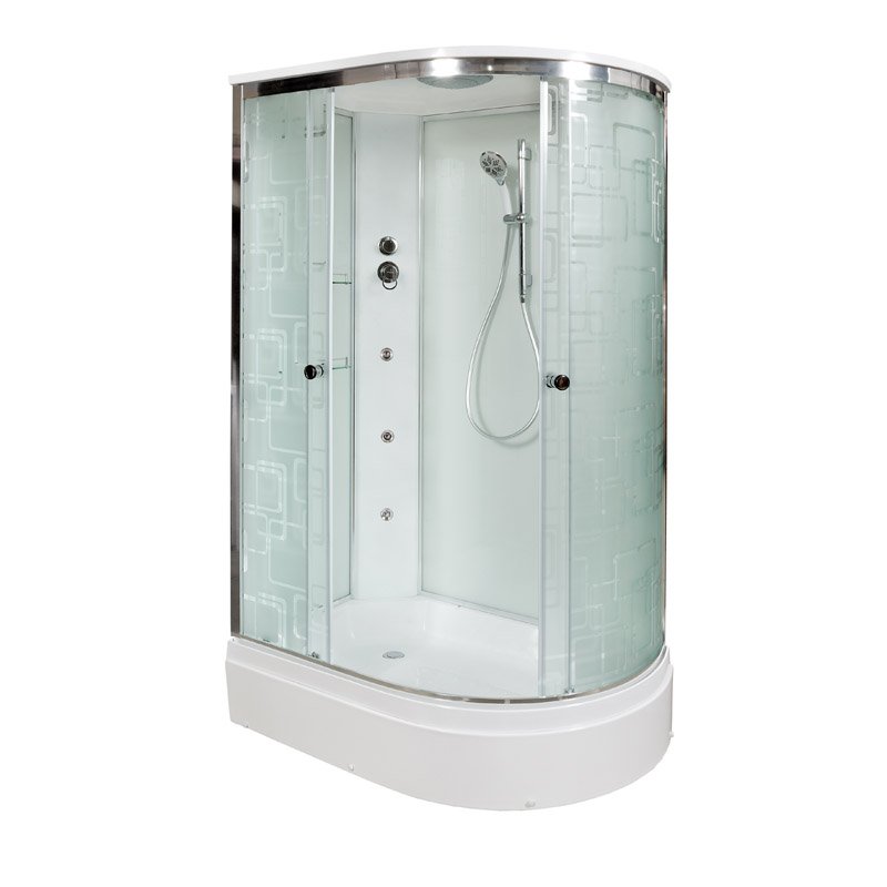 L 920 L стандартная Душевая кабина DETO Серия L ЕМ2712 L с гидромассажем (гм.)