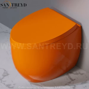 S541T0R0V6.114 Приставной унитаз напольный Оранжевый A. e T. Italia OVAL Италия