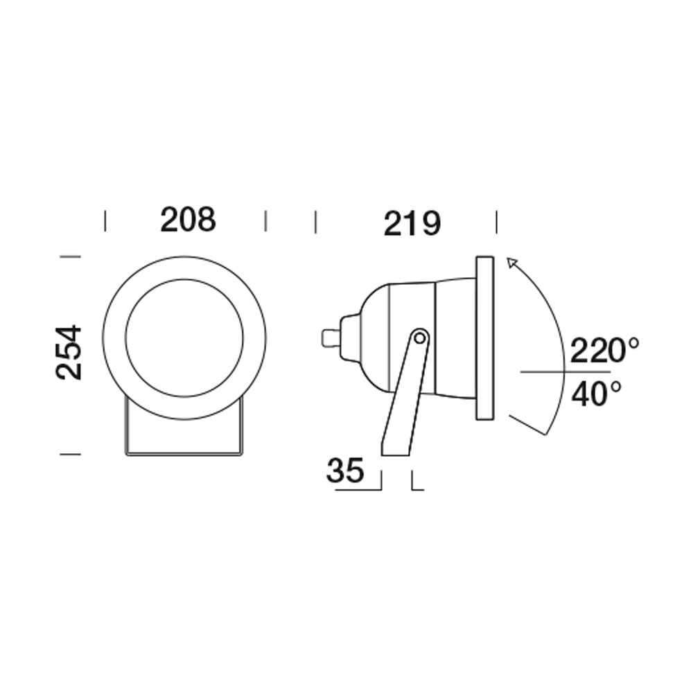 8425361 Проектор Platek STEEL 200 Proiettore  STEEL 200 Floodlight - 9 LED 4000K 9°  - Вид №6