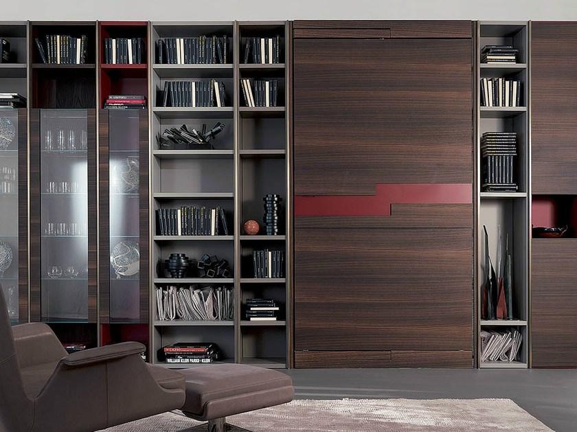 Fimar Книжный шкаф настенный отдельно стоящий с подставкой под телевизор Edis system sun-id-1443964 - Вид №3