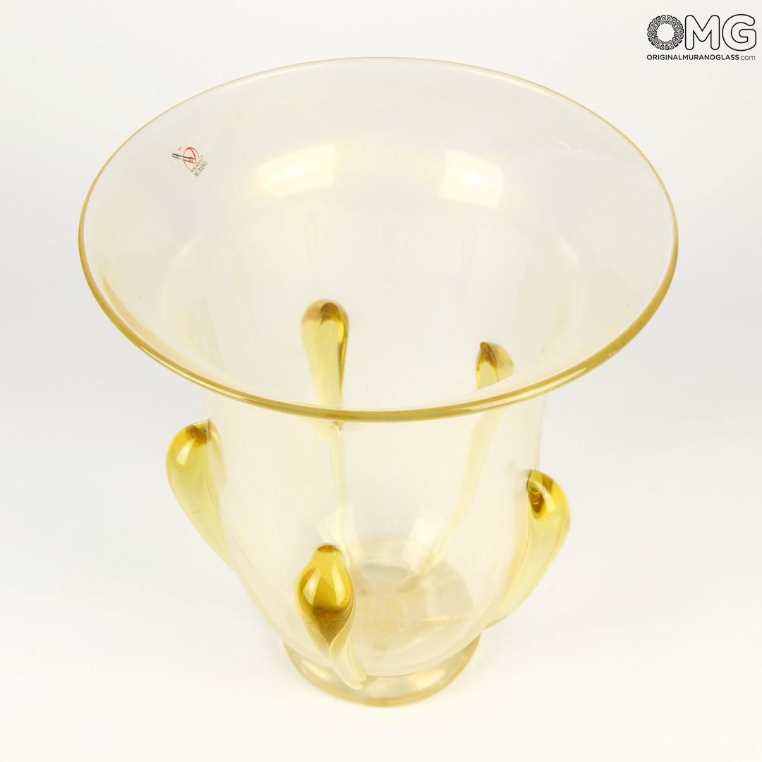 2660 ORIGINALMURANOGLASS Средняя ваза - Золотая коллекция - Original Murano Glass OMG 26 см  - Вид №1