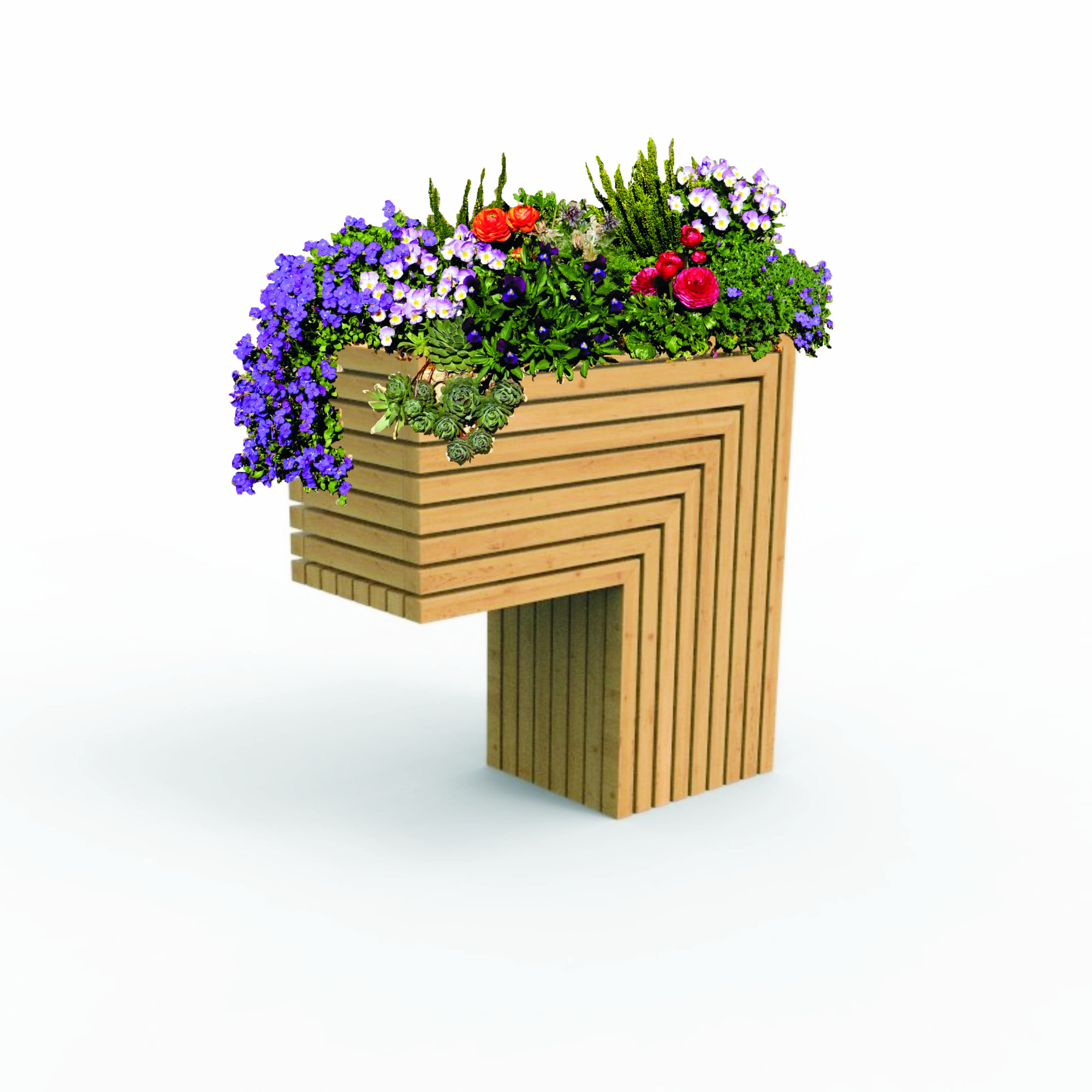 TOKG01.01.01-MS.TR Кашпо ТОРОС горизонтальный, цветочница LAB.Space 