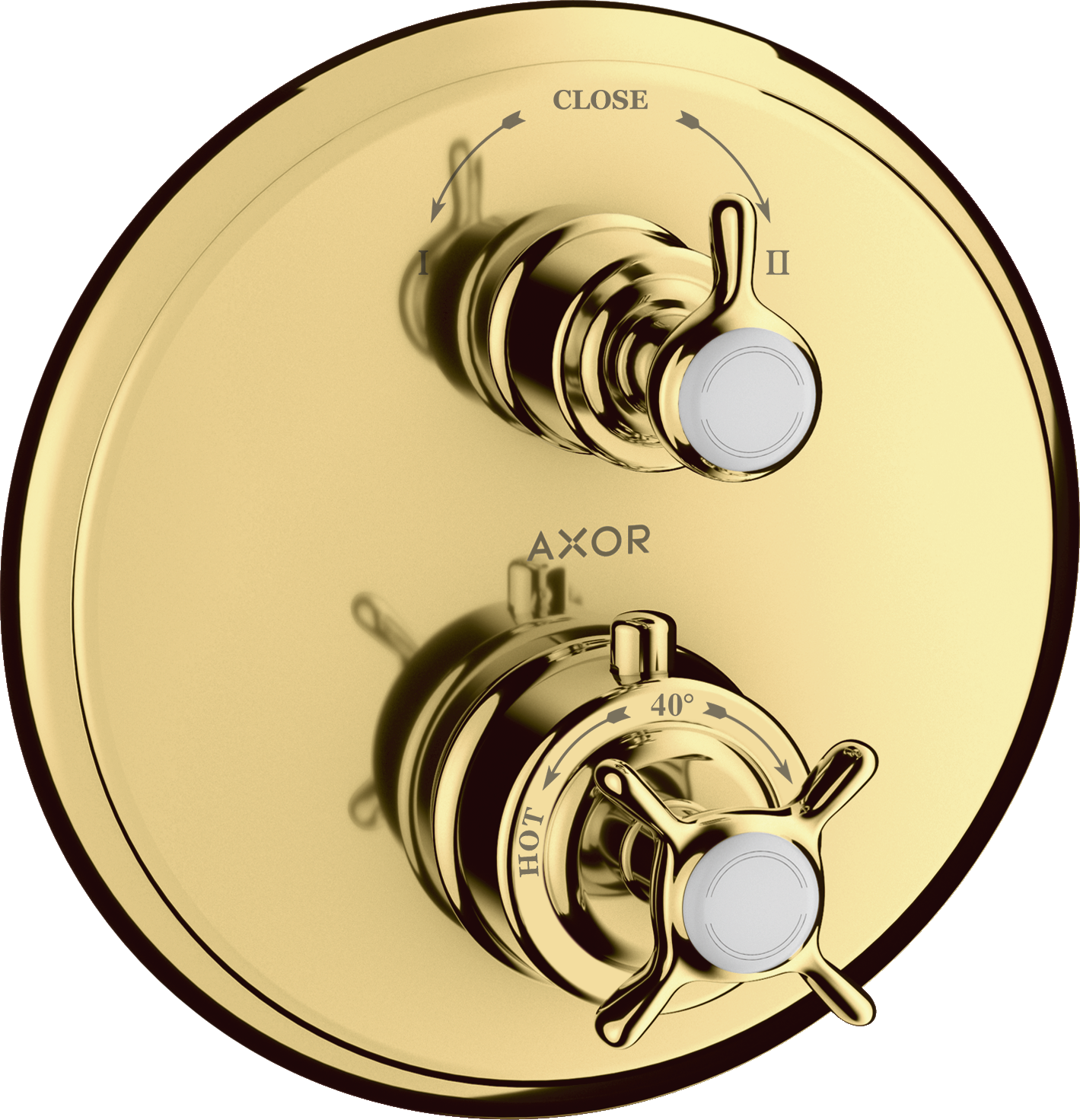 16820990 Термостат скрытого монтажа с поперечной ручкой и запорно-переключающим вентилем AXOR MONTREUX