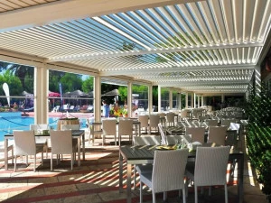 Sprech Пергола с регулируемыми жалюзи и подсветкой Q.box system