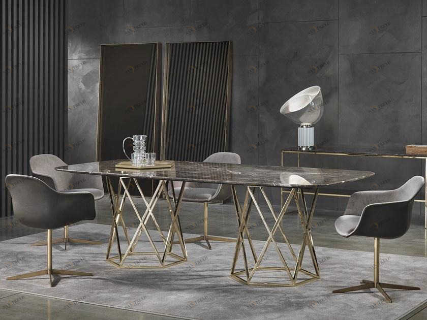 Marelli Прямоугольный обеденный стол из мрамора Tatlin sun-id-1402739