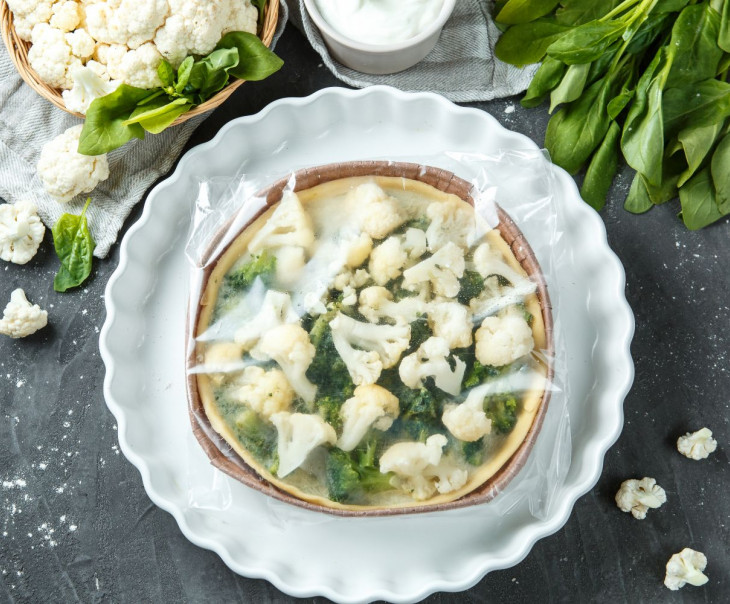 4778 Пирог с брокколи и цветной капустой Вкусляндия 