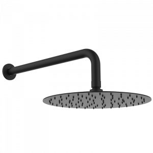 05028201 PREMIUM Тонкий Showerhead + изогнутая рука Черный GRB MIXERS
