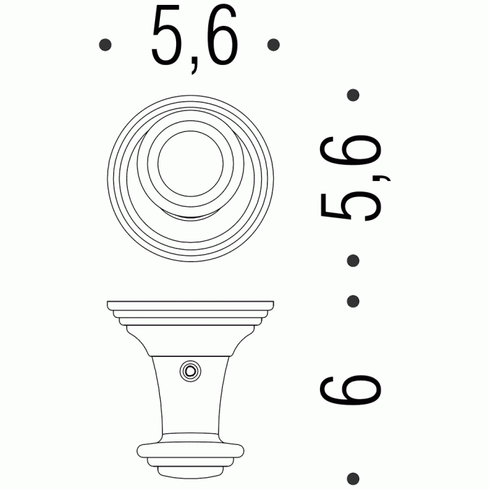 LC87 Крючок 6 см (хром) COLOMBO HERMITAGE Colombo Design - Вид №1