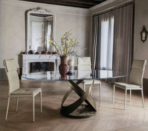 Стол CAPRI TONIN 8069FSV_glass E