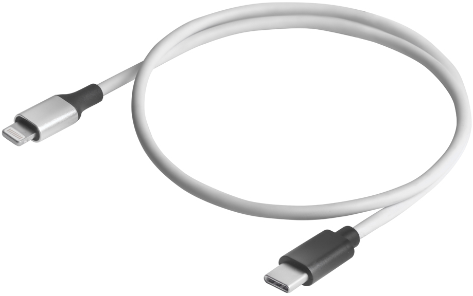 GCR-50880 кабель 0.5m apple usb 2.0, cm/lightning 8pin mfi для iphone 5/6/7/8/x - поддержка всех ios, белый, алюминиевый корпус серебро+черный, черный пвх Greenconnect Santreyd  - Вид №1