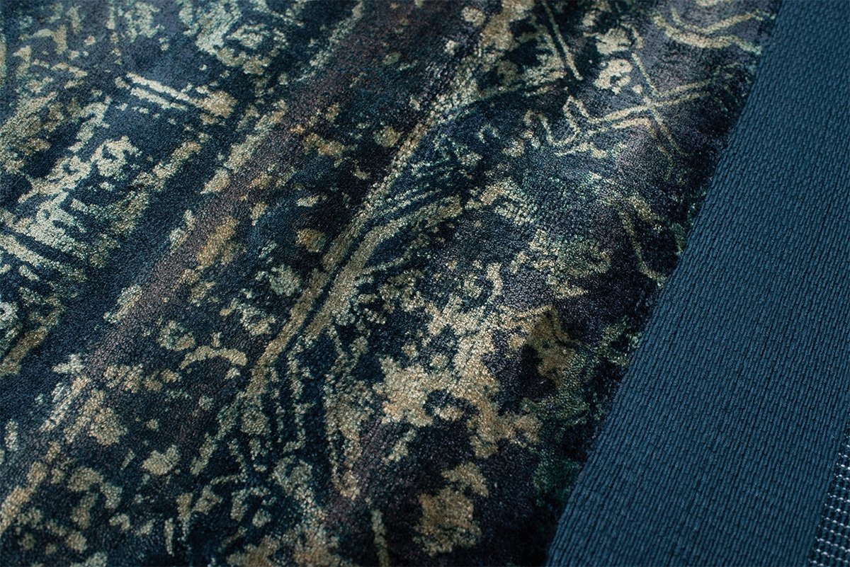 Ковер прямоугольный сине-зеленый 300х200 см Blush Black Coffe CARPETDECOR ДИЗАЙНЕРСКИЕ, HANDMADE 00-3893137 Зеленый;синий  - Вид №4