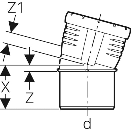 393.421.14.1 Отвод Geberit Silent-Pro Geberit  - Вид №11
