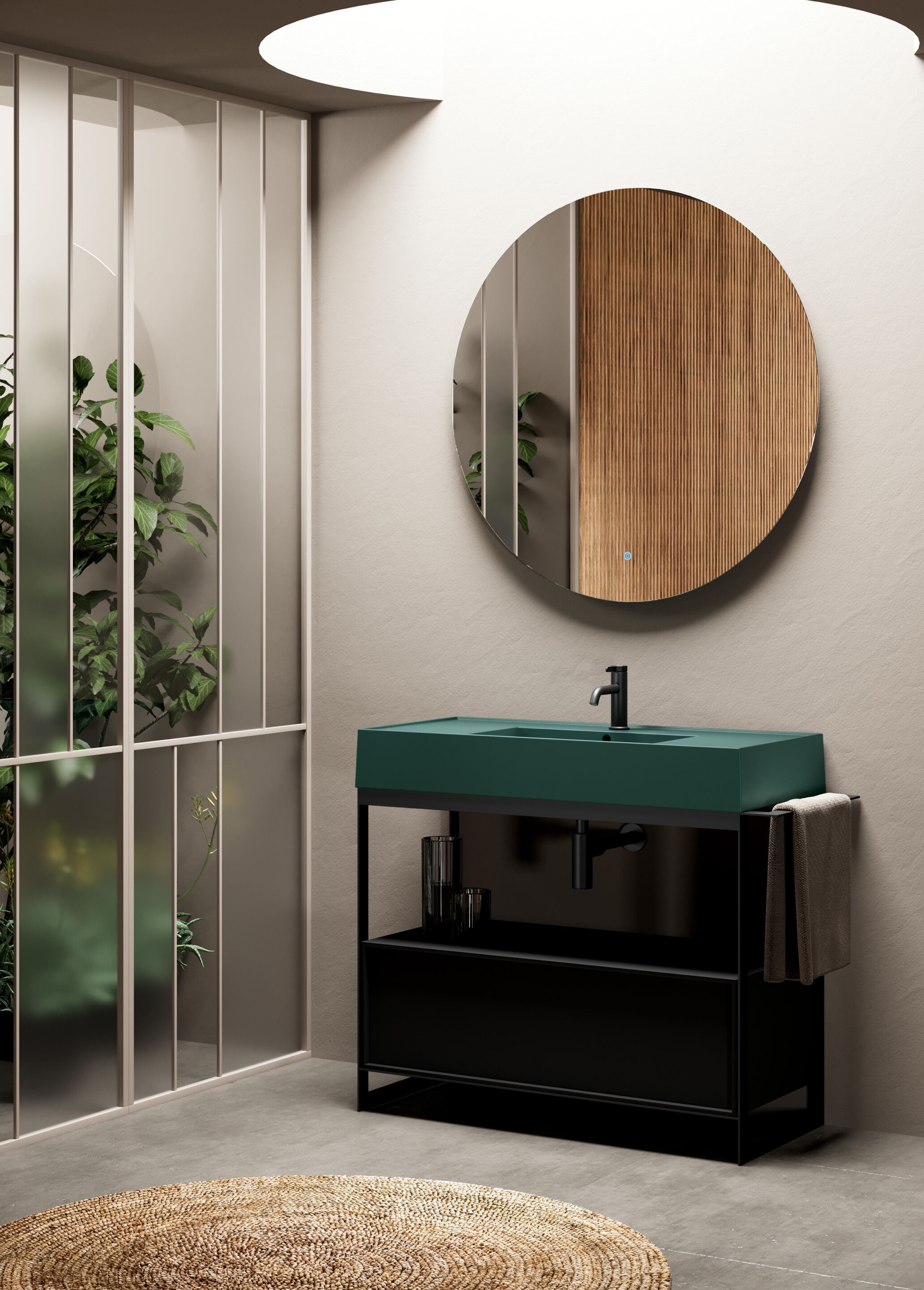 Металлический умывальник с держателем для полотенец Scarabeo Ceramiche ARCH-00025641 - Вид №6