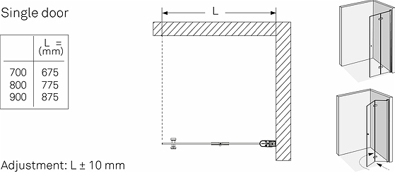 59902197 Душевая дверь складывающаяся IFO Space, SPNKB 900 левая - Вид №8