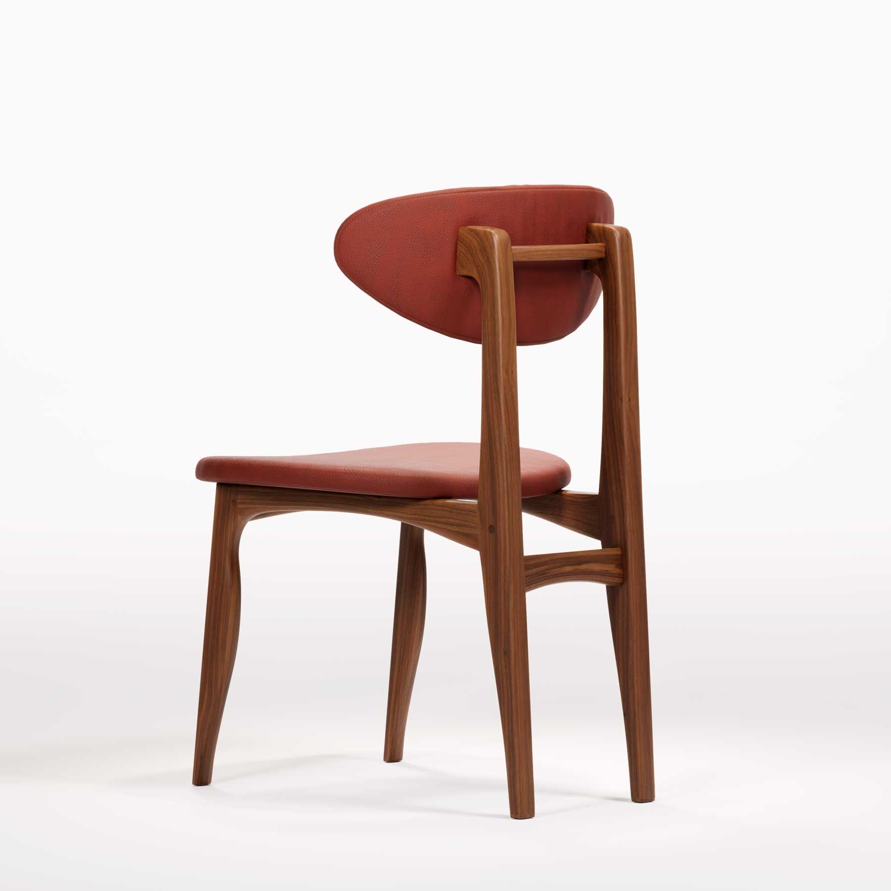 Кожаный стул с открытой спинкой и деревянной рамой Wewood DEGAS ARCH-00046397 - Вид №10