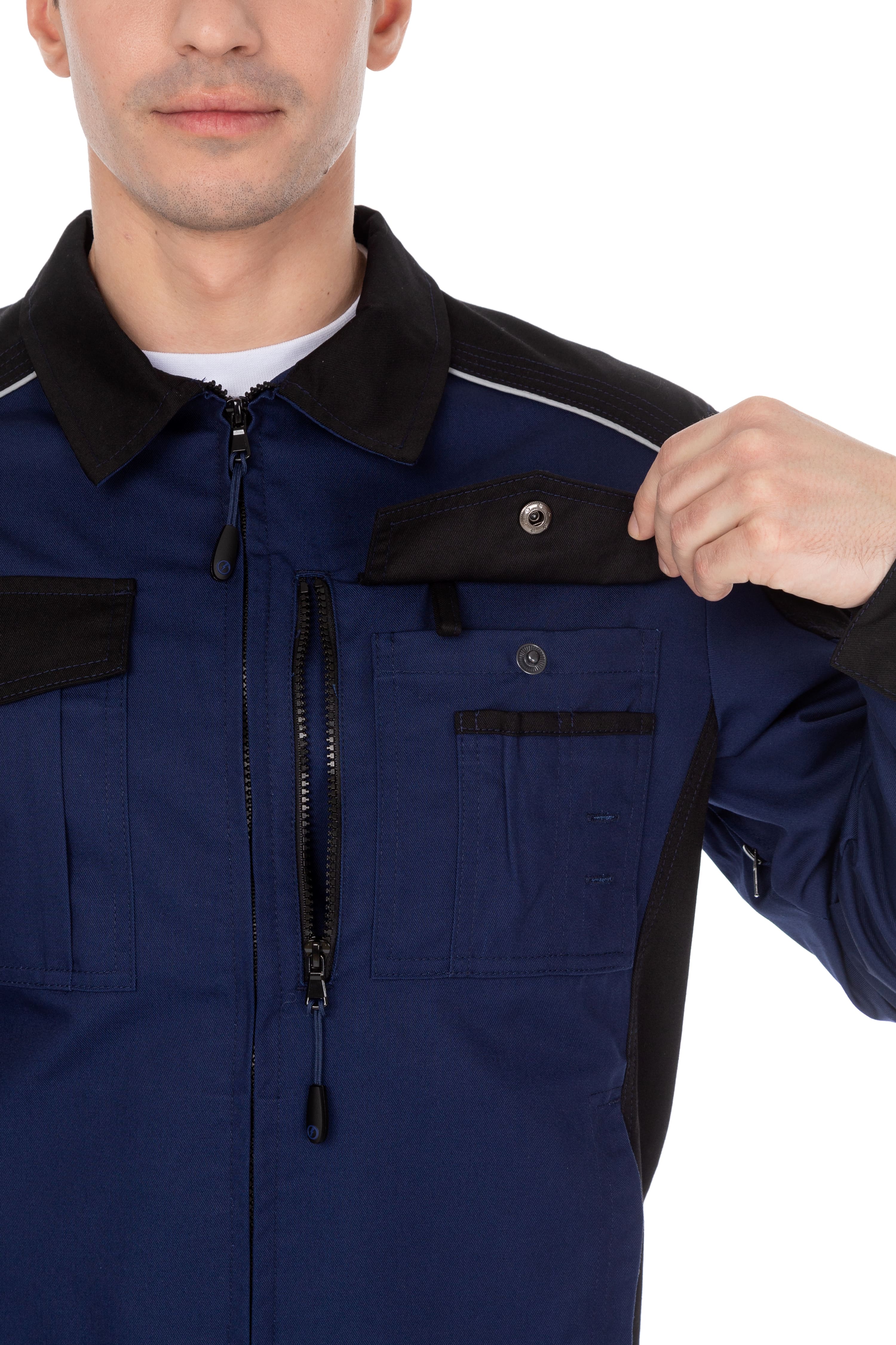 70042 Костюм  NEW темно-синий с черным STATUS  Летняя спецодежда  размер 48-50/170-176  - Вид №20