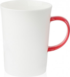 10658035 Mix&Match Кружка Mix&Match Синергия 450мл, фарфор (красная ручка) Фарфор костяной