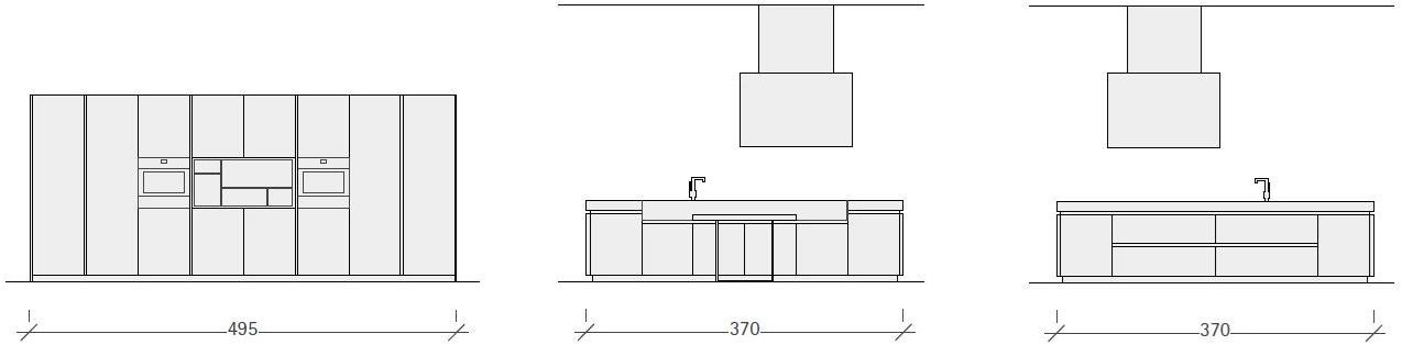 Alta Cucine Кухня из лакированного ламината с островом Sistema 22 sun-id-1381156 - Вид №8